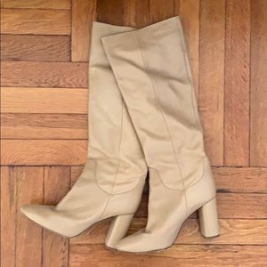 Zara leather tan boots